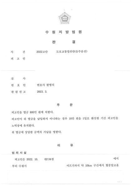 재범 · 높은 수치 · 경제 사정 판결문 첫 장